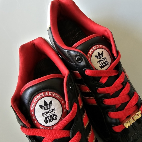 ADIDAS ORIGINALS Star Wars Darth Vader Black Red Ultrastar Superstar Shoes - Picture 3 of 14